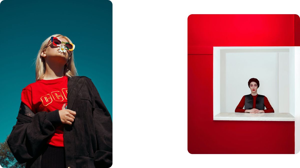 Сочетание красного и черного цветов в одежде