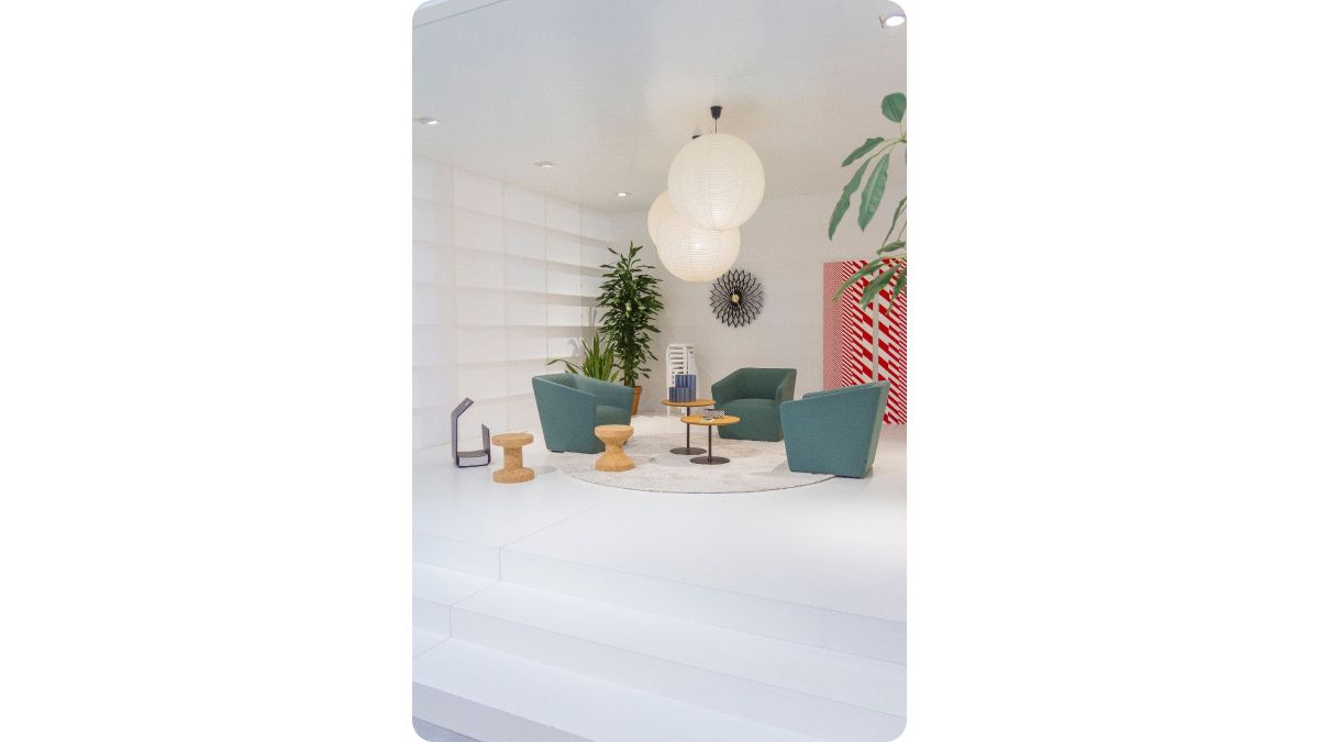 Сочетание зеленого и красного цветов в интерьере