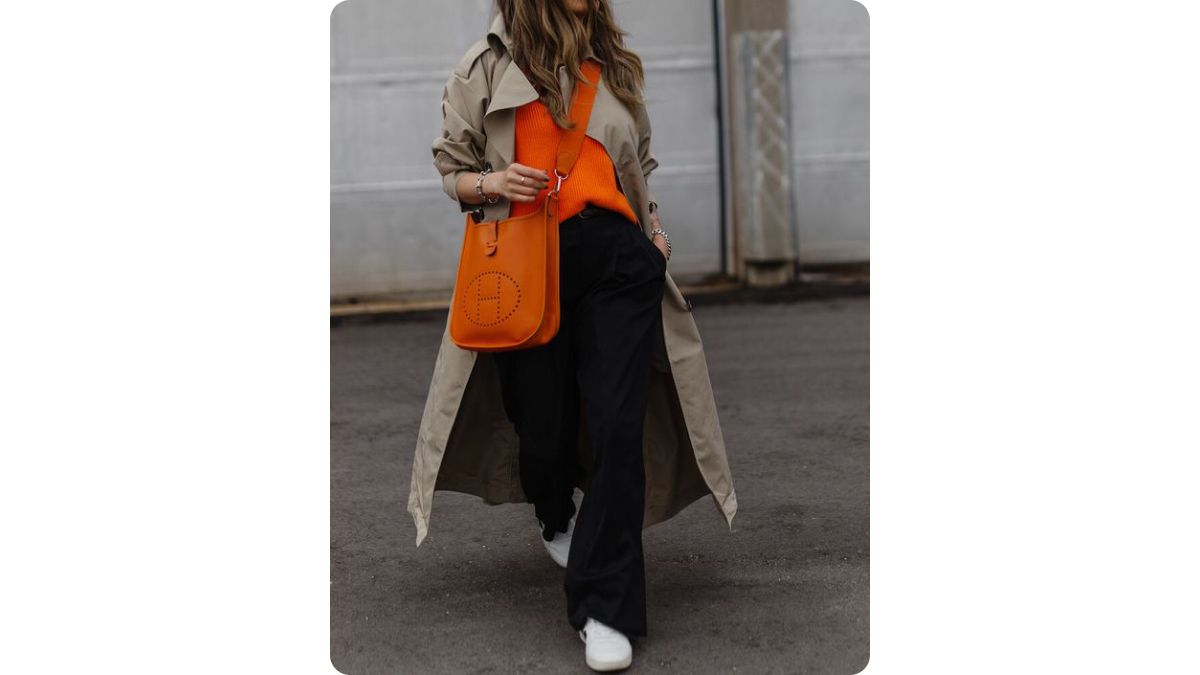 Черный с оранжевым в образе