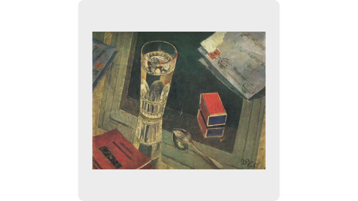 Кузьма Петров-Водкин. Натюрморт с письмами. 1925