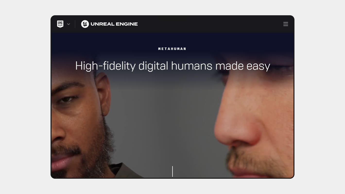 Сайт MetaHuman