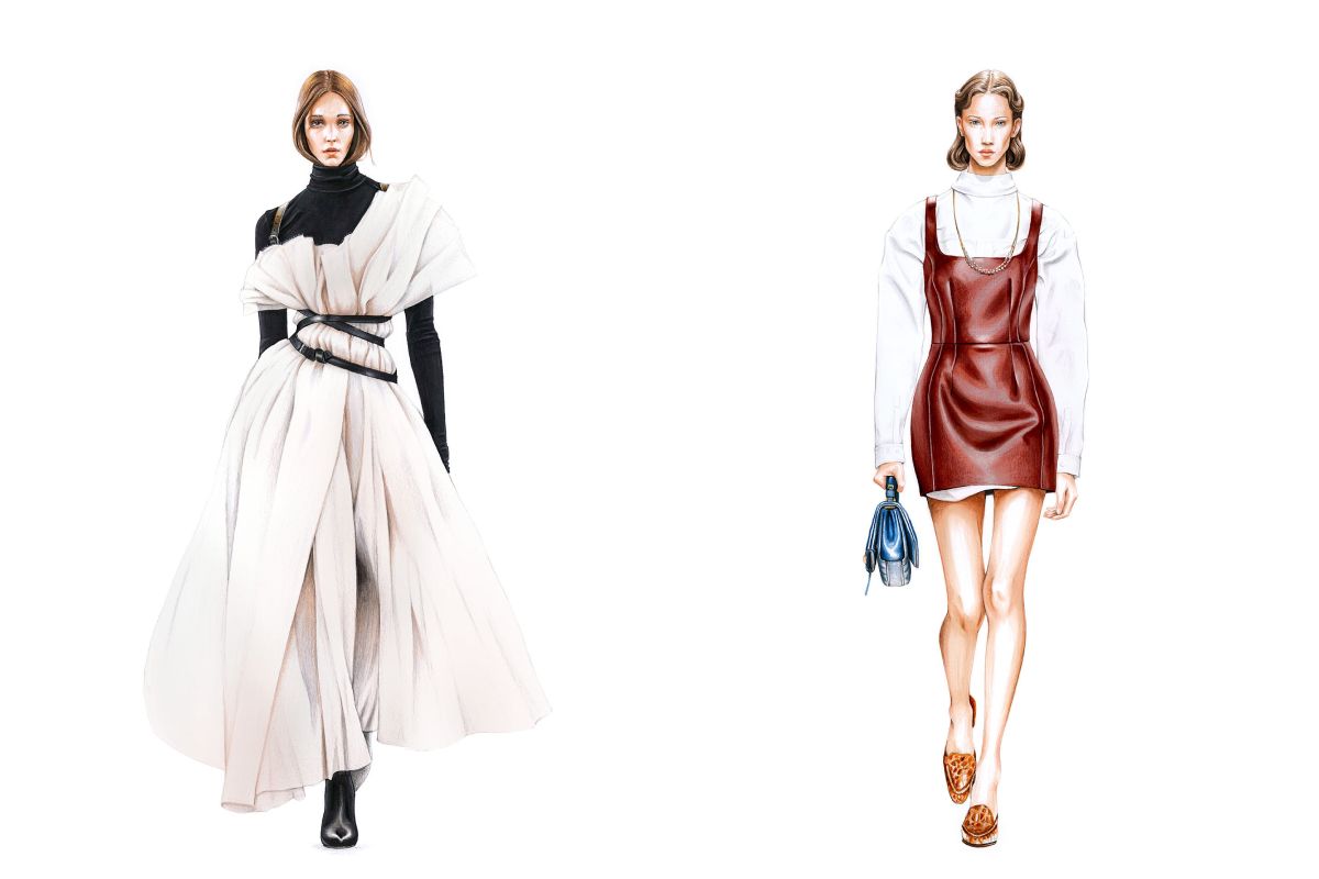 Fashion-иллюстрации платьев