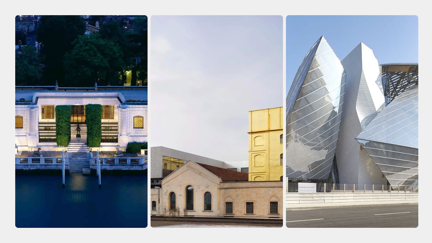 Музей Пегги Гуггенхайм, фонды Прады и Луи Виттона