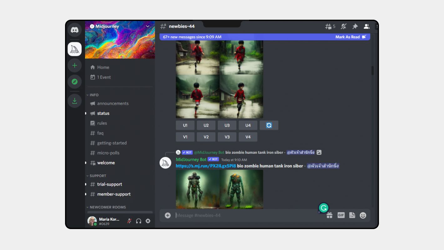 Создание маскота в Midjourney
