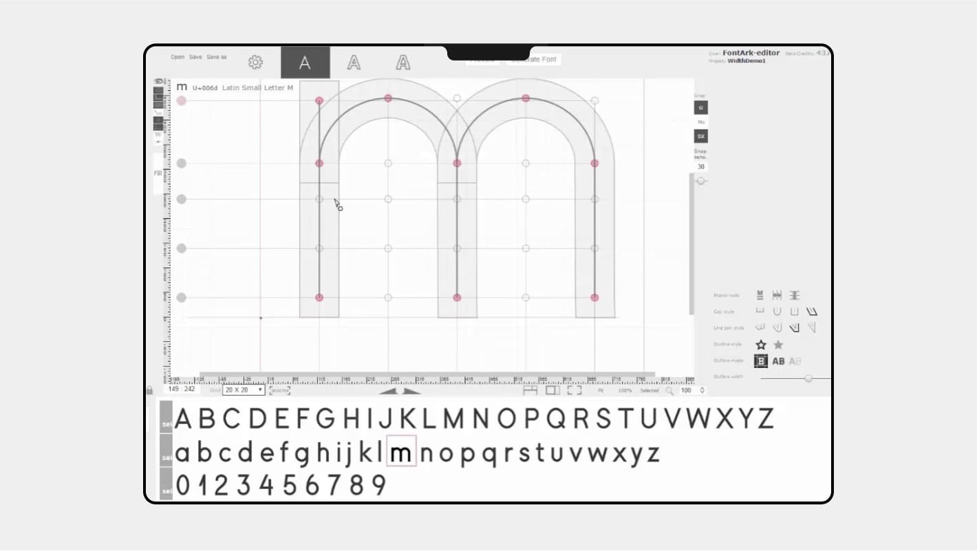 Интерфейс FontArk