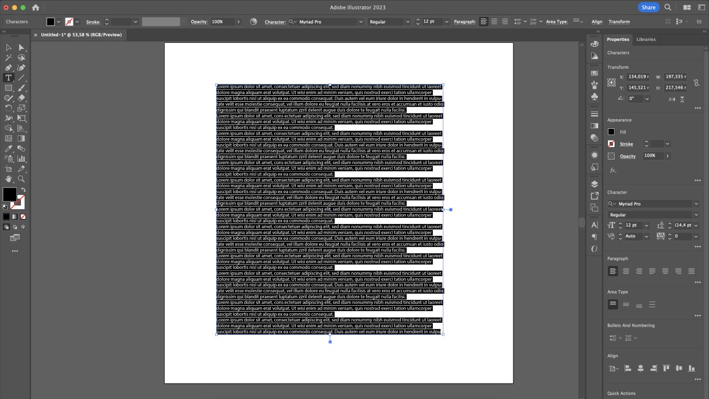 Контрольная панель Adobe Illustrator