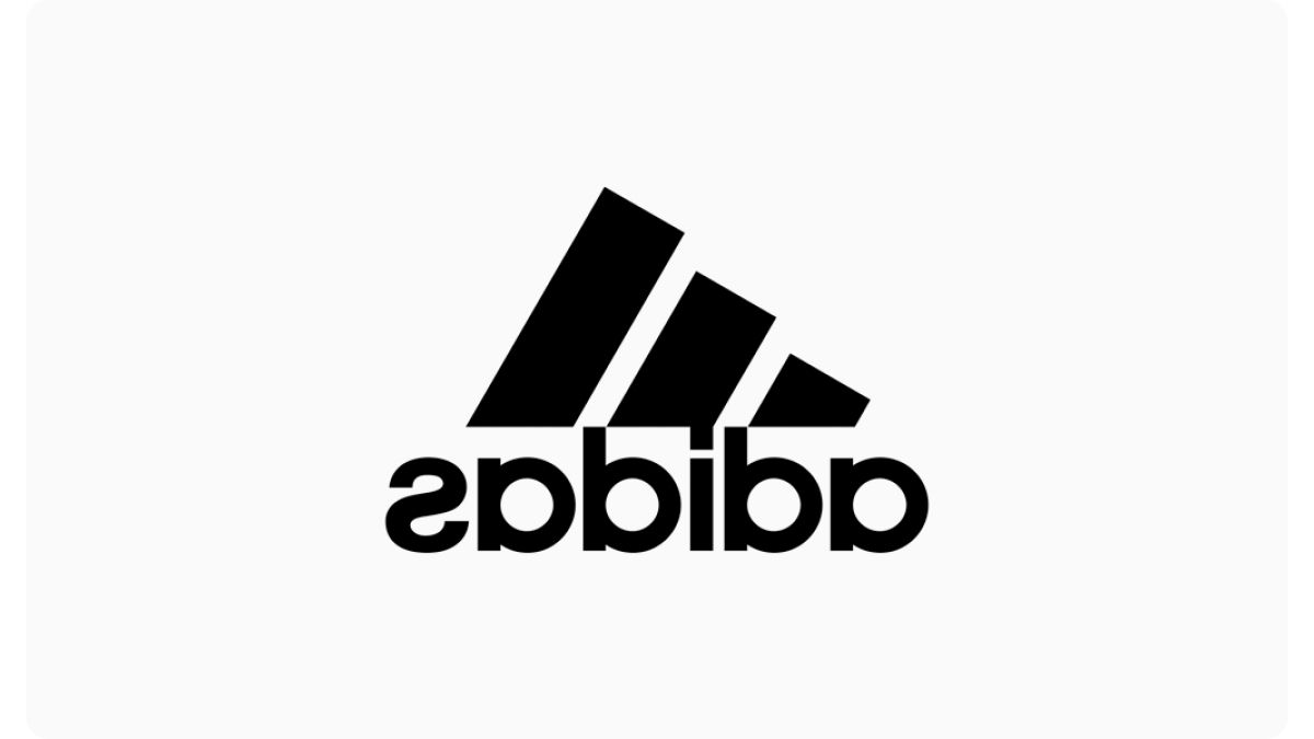 Отраженный логотип Адидас