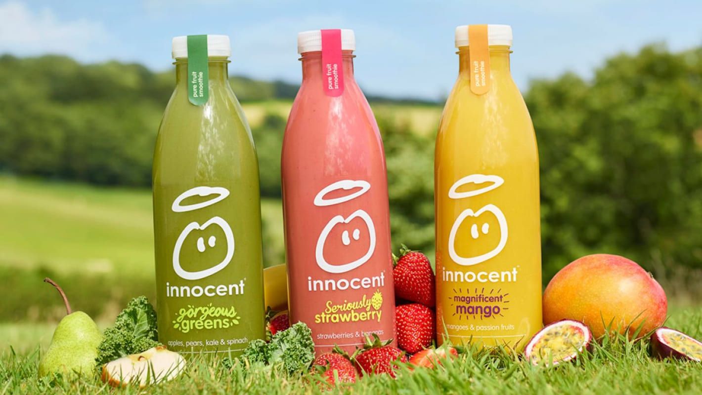 Дизайн упаковок сока Innocent Drinks