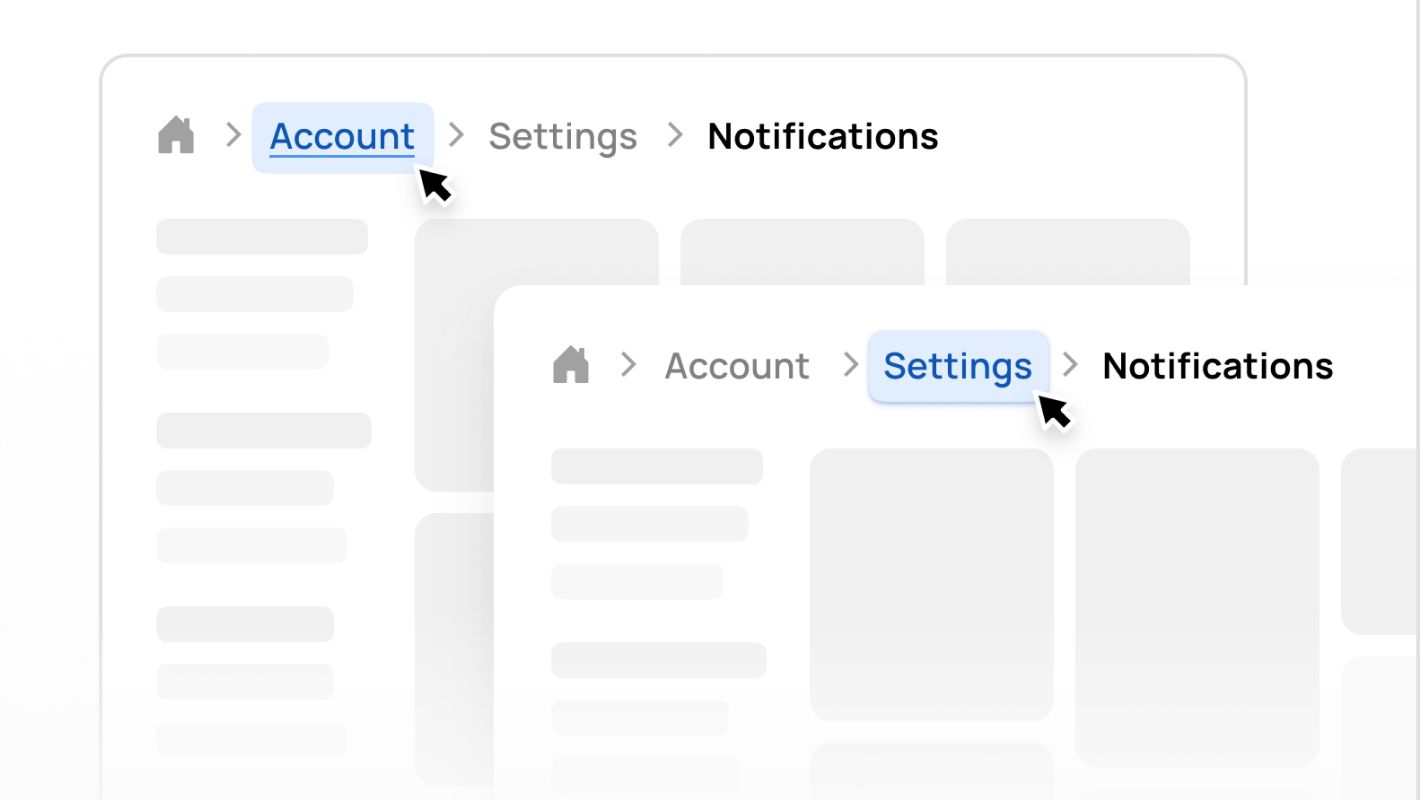 Пример хлебных крошек в UX/UI-дизайне