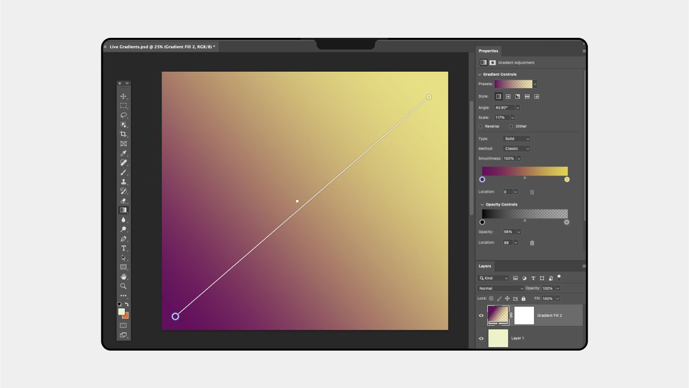 Работа с цветом и градиентами в Photoshop